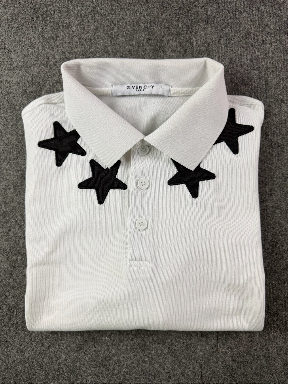Givenchy Mens 100% Cotton Classic Short Sleeve Polo Size S White/Black